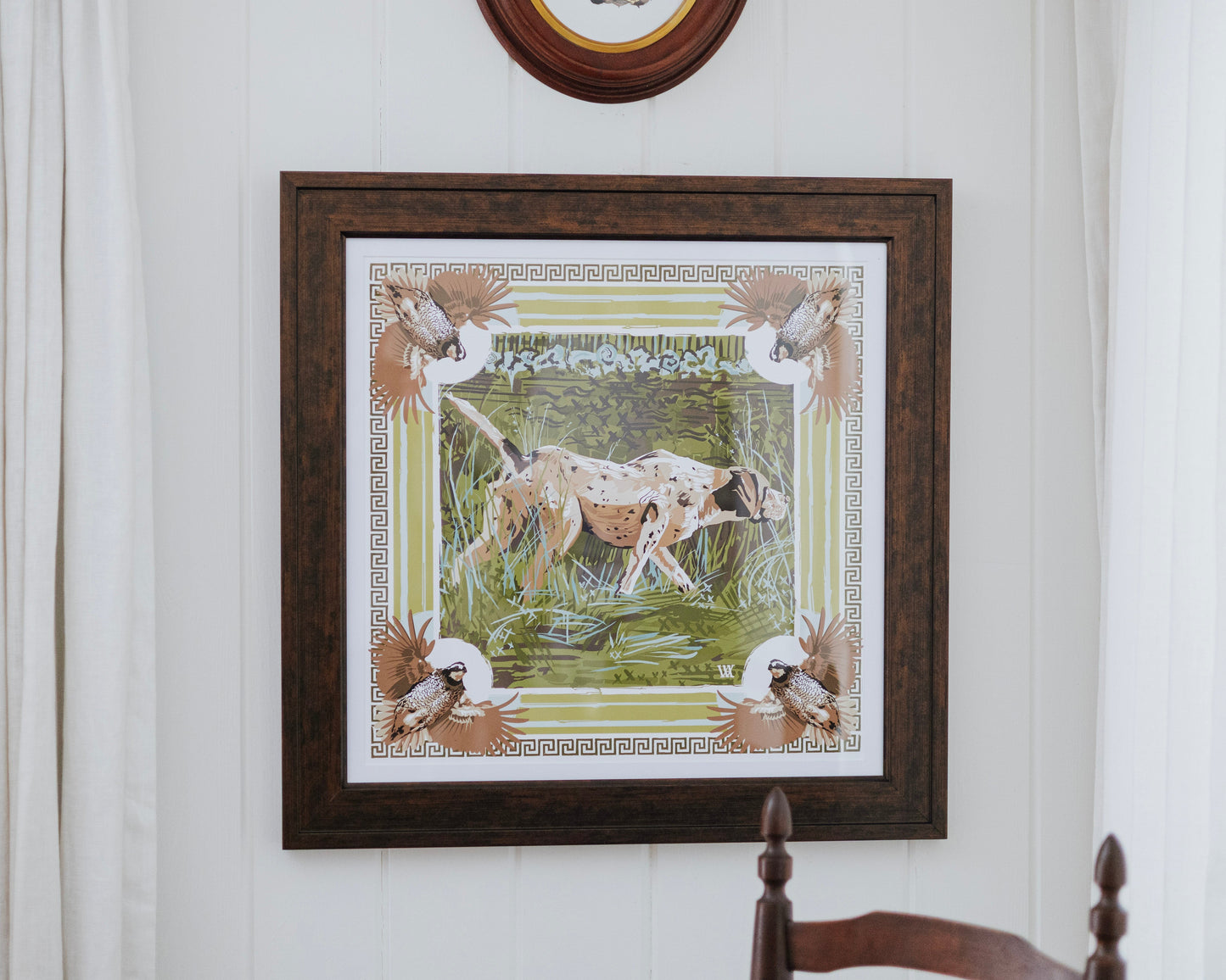 16" Framed Paper Scarf Design