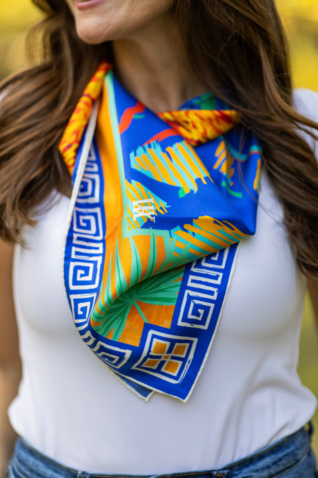 The Swamp Ocmulgee Alligator Silk Scarf