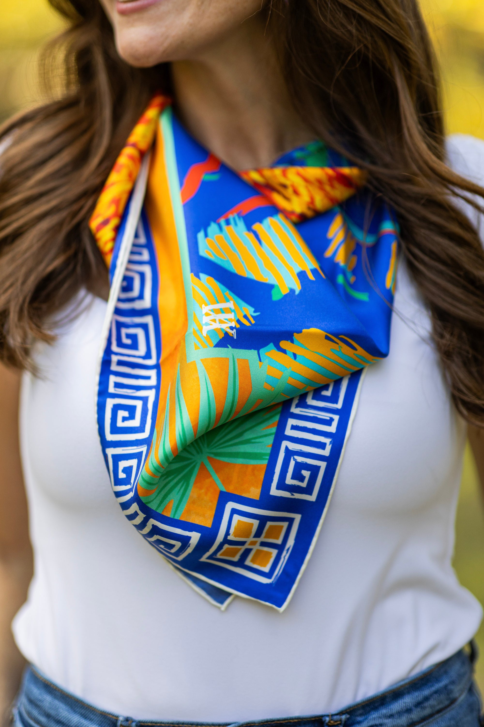 The Swamp Ocmulgee Alligator Silk Scarf