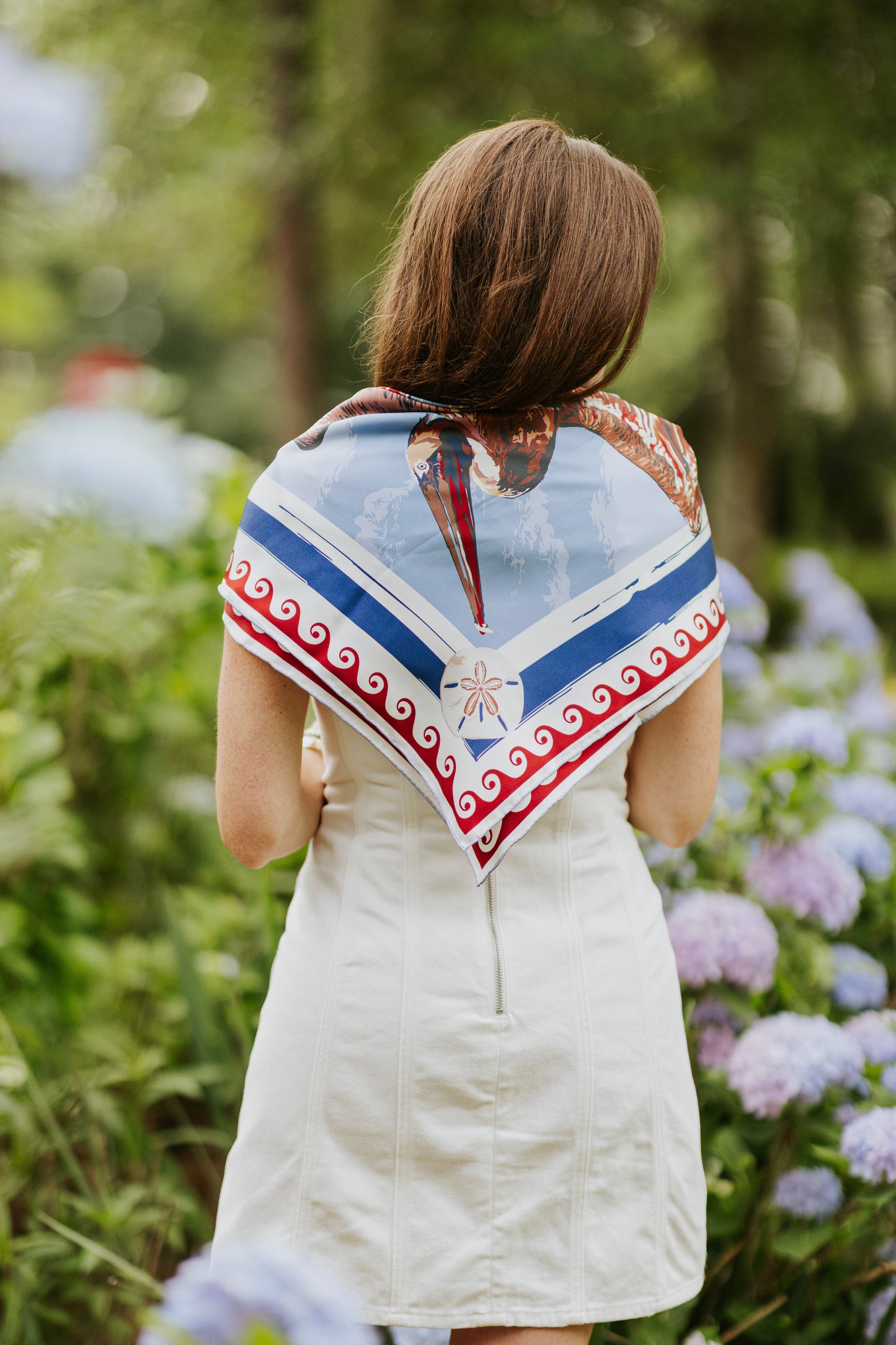 Americana Tide Diver - Double-Sided Silk Scarf