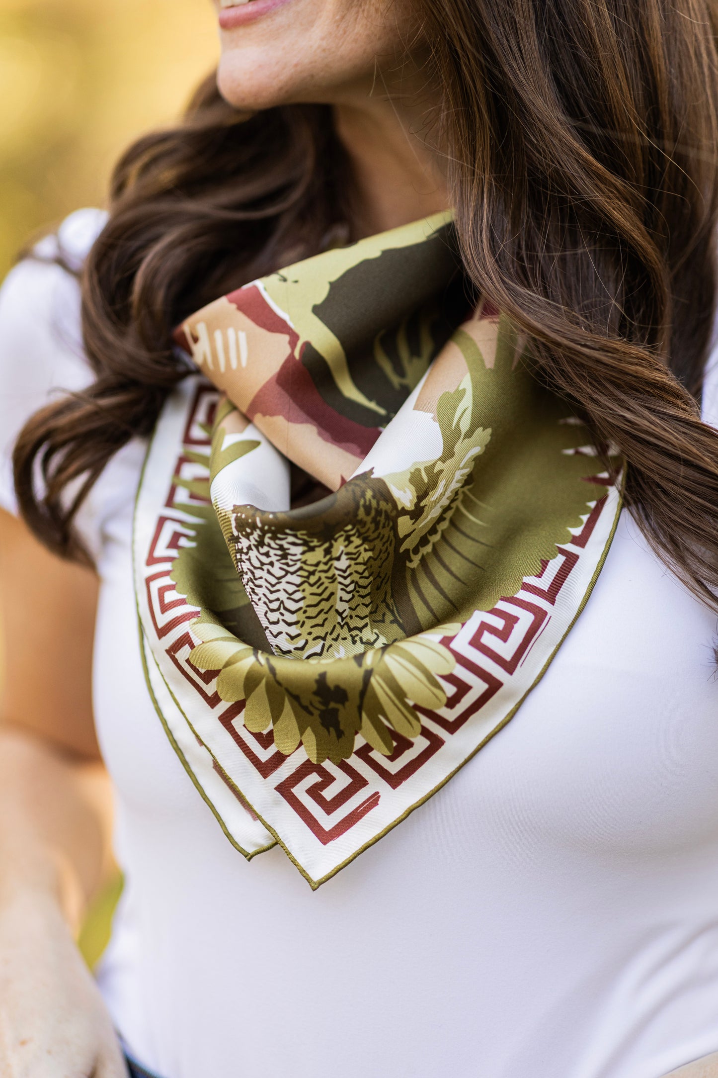 Wine Pointing Strong - Double-Sided Silk Scarf