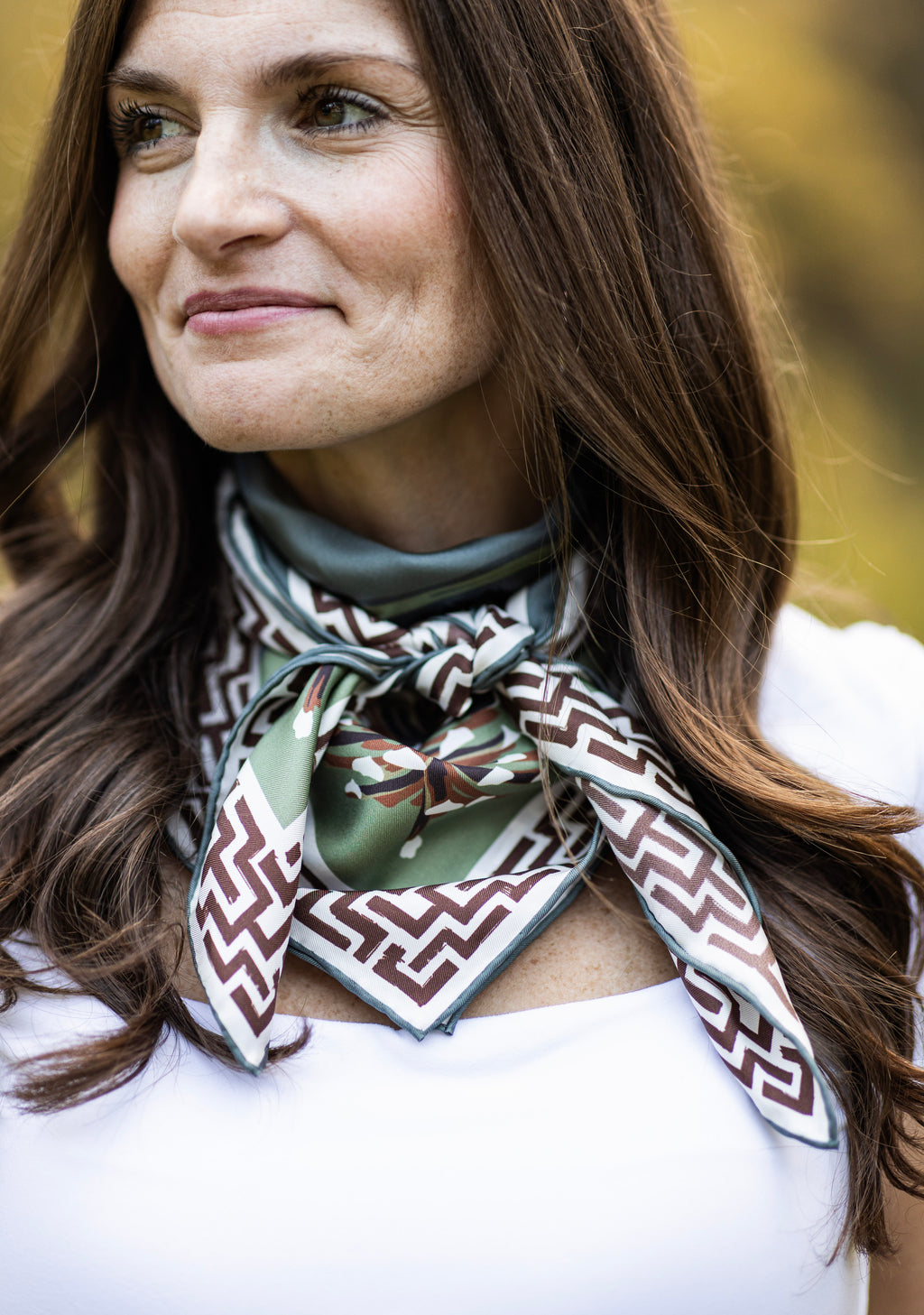 Blue Ocmulgee Alligator Silk Scarf