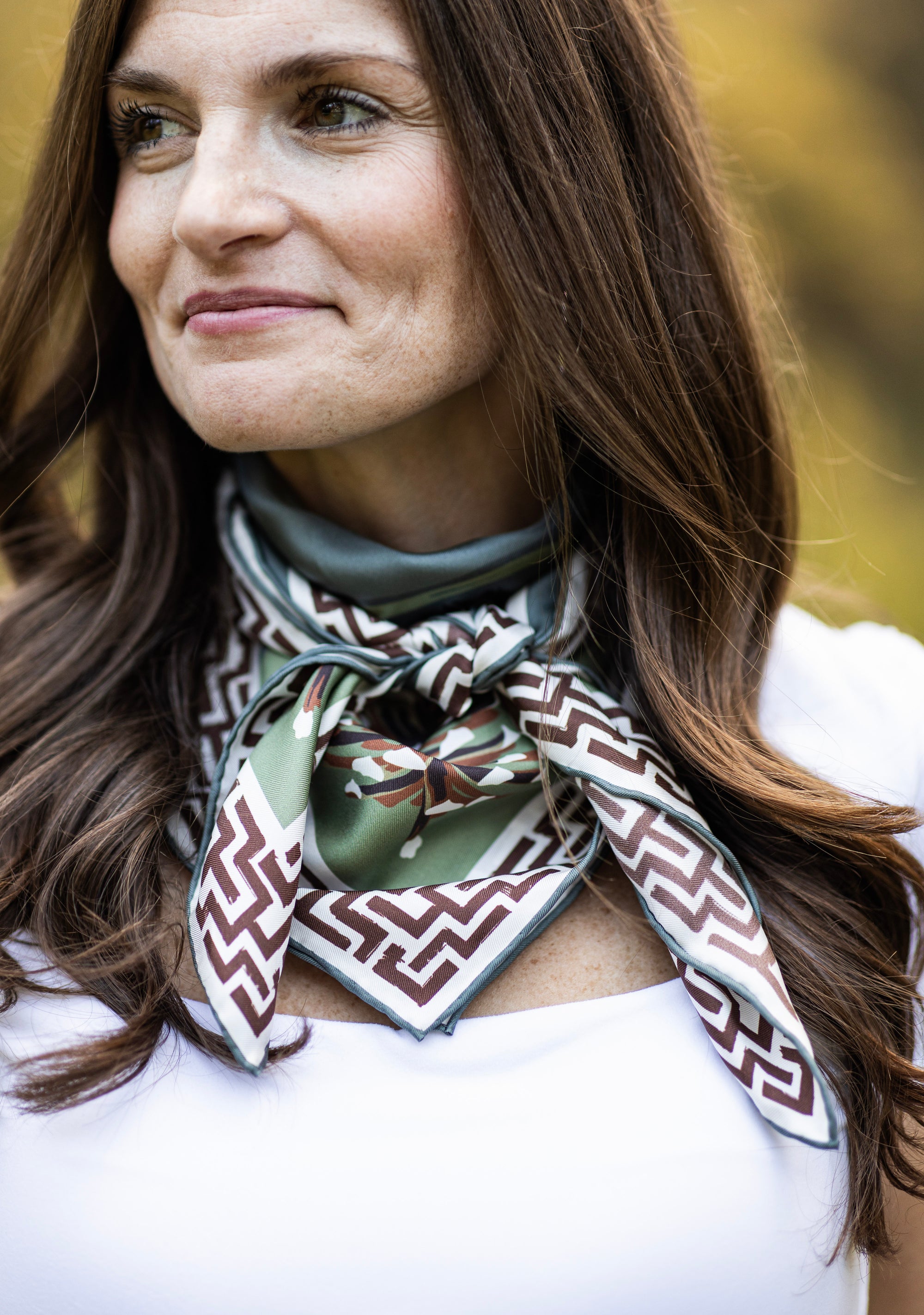 Blue Ocmulgee Alligator Silk Scarf