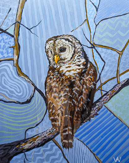 Patternwork Barred Owl