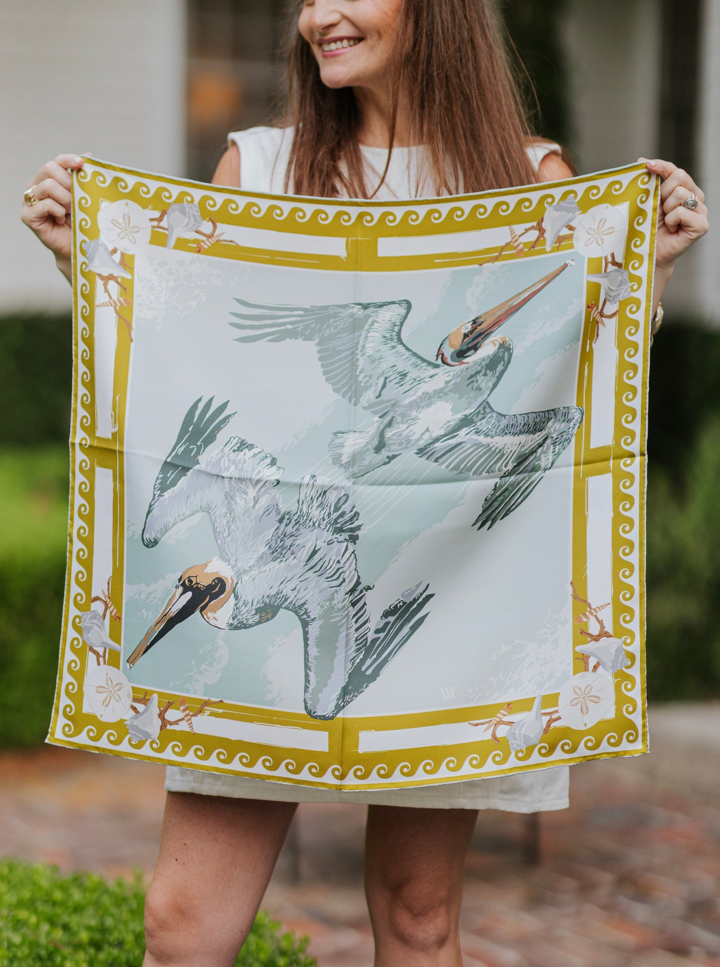 Buttercup Marsh Flyer - Double-Sided Silk Scarf