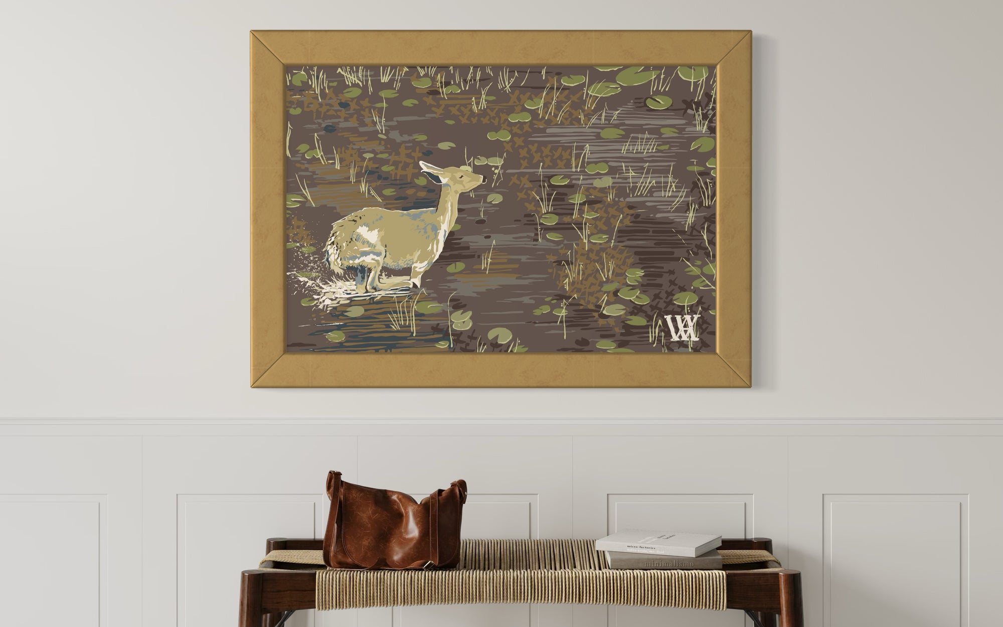 Brown Lilypad Doe | Austin Williams Art | austinwilliamsart.com