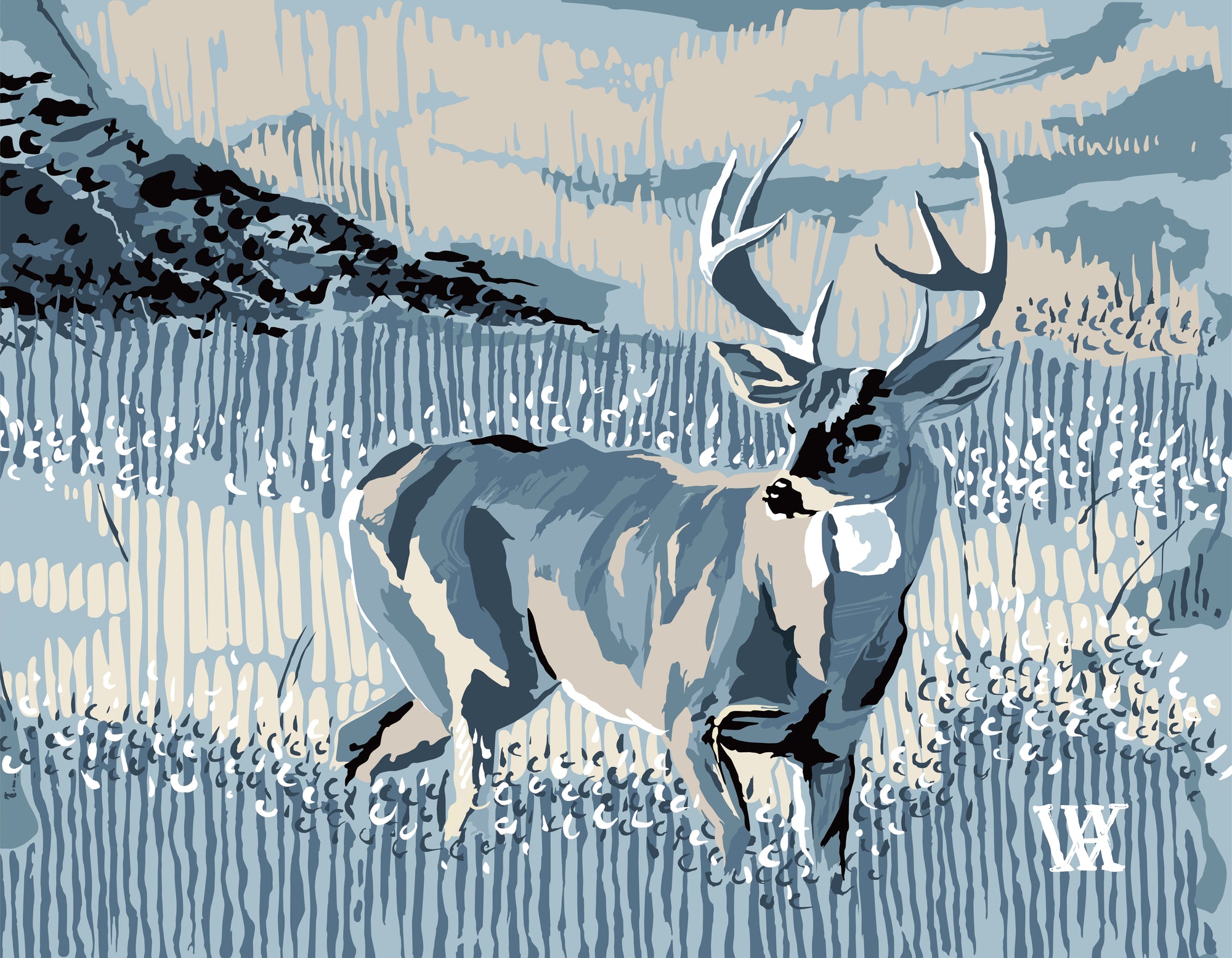 Blue Still Buck | Austin Williams Art | austinwilliamsart.com