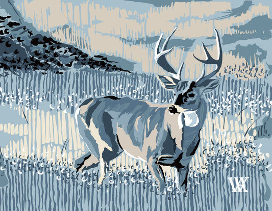 Blue Still Buck | Austin Williams Art | austinwilliamsart.com