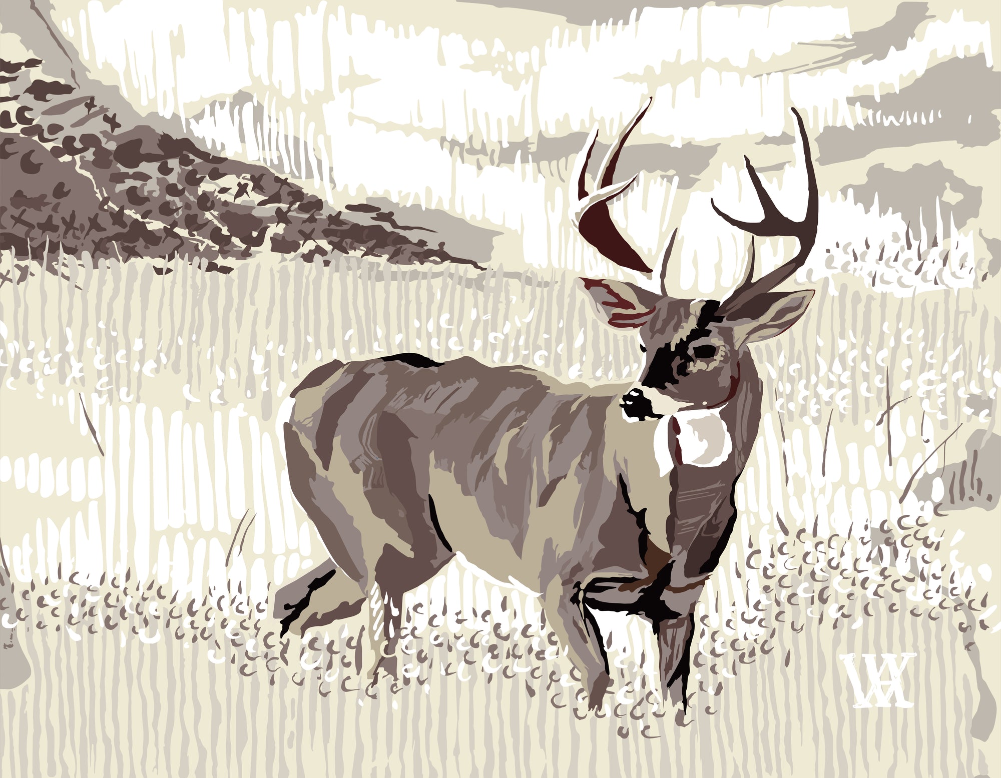 Neutral Still Buck | Austin Williams Art | austinwilliamsart.com