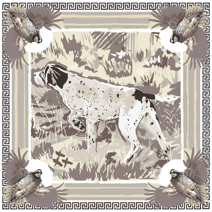 Neutral Pointing Strong - Double-Sided Silk Scarf