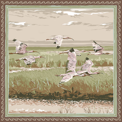 Pale Pink Marsh Flyer - Double-Sided Silk Scarf