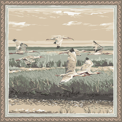 Sand Marsh Flyer - Double-Sided Silk Scarf