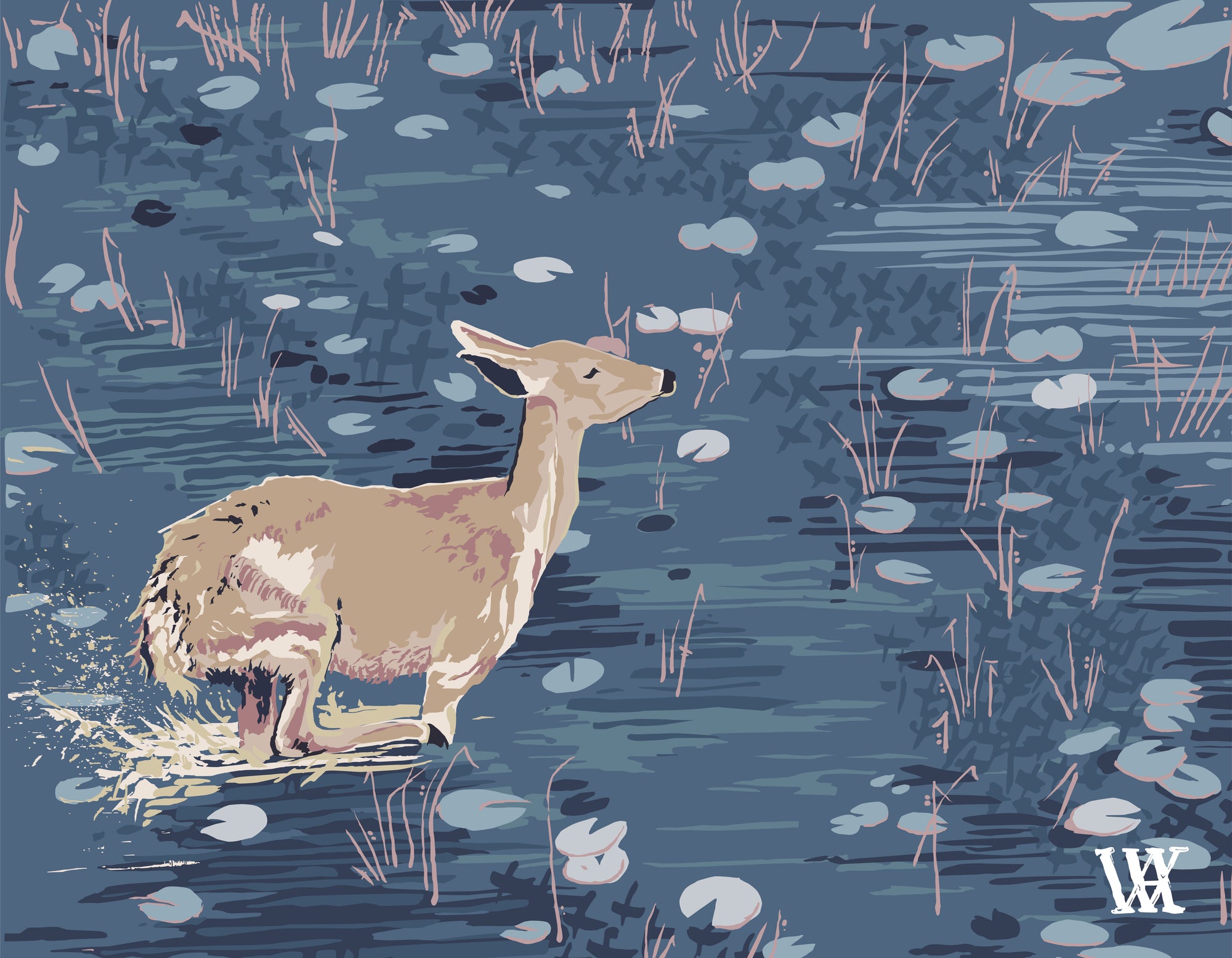 Blue Lilypad Doe