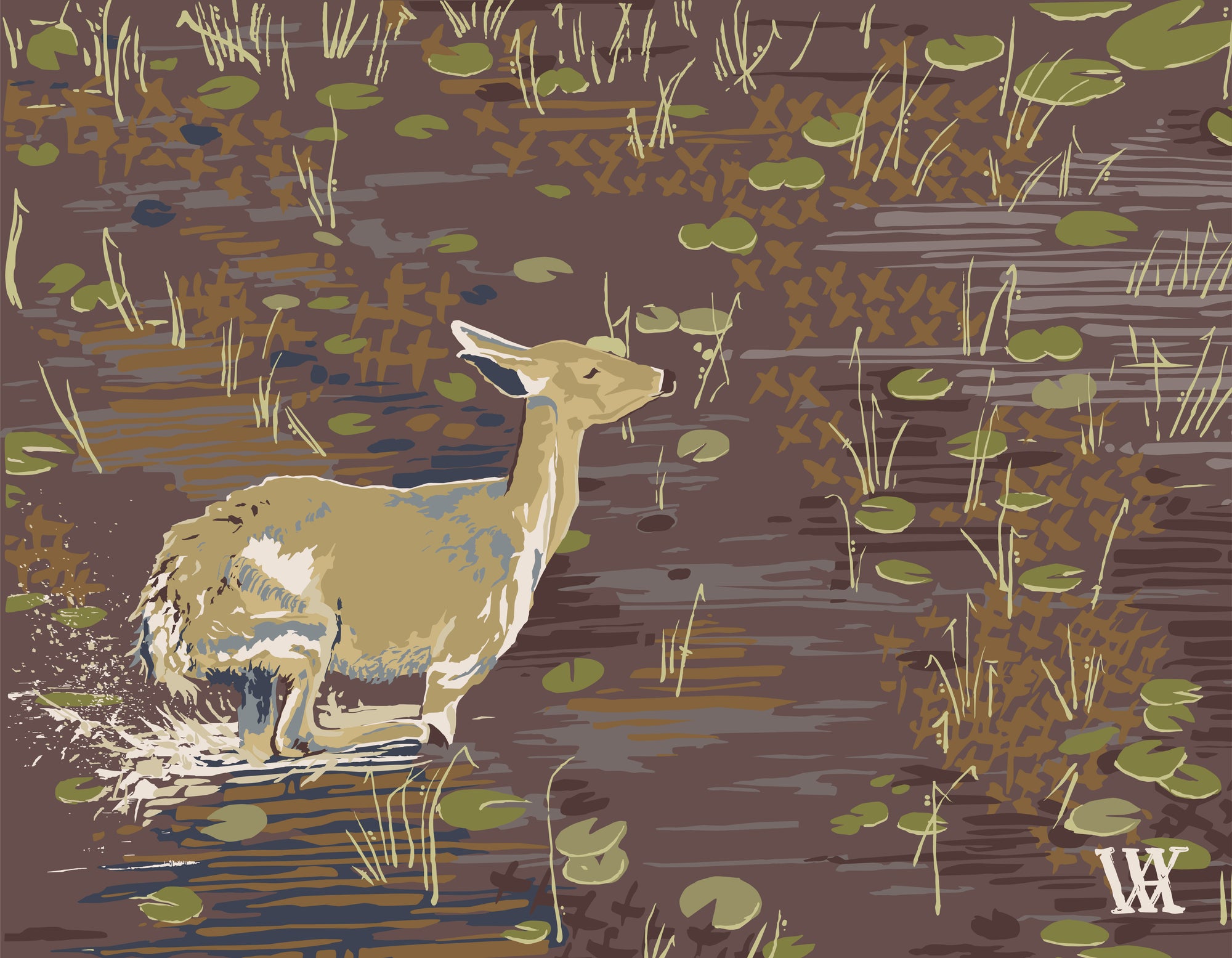 Brown Lilypad Doe