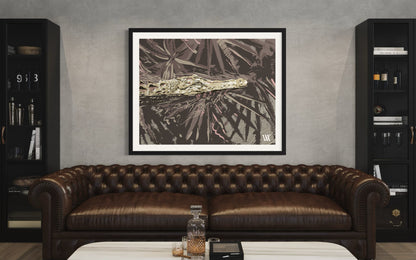 Neutral Ocmulgee Alligator | Austin Williams Art | austinwilliamsart.com
