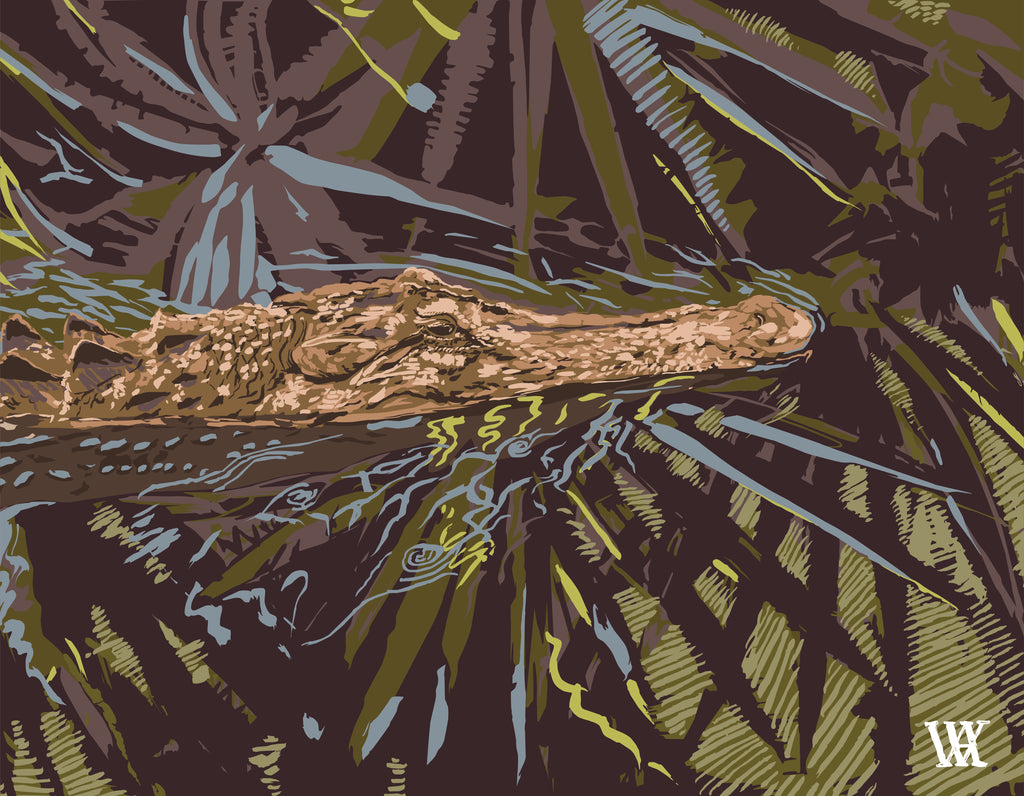 Brown Ocmulgee Alligator | Austin Williams Art | austinwilliamsart.com