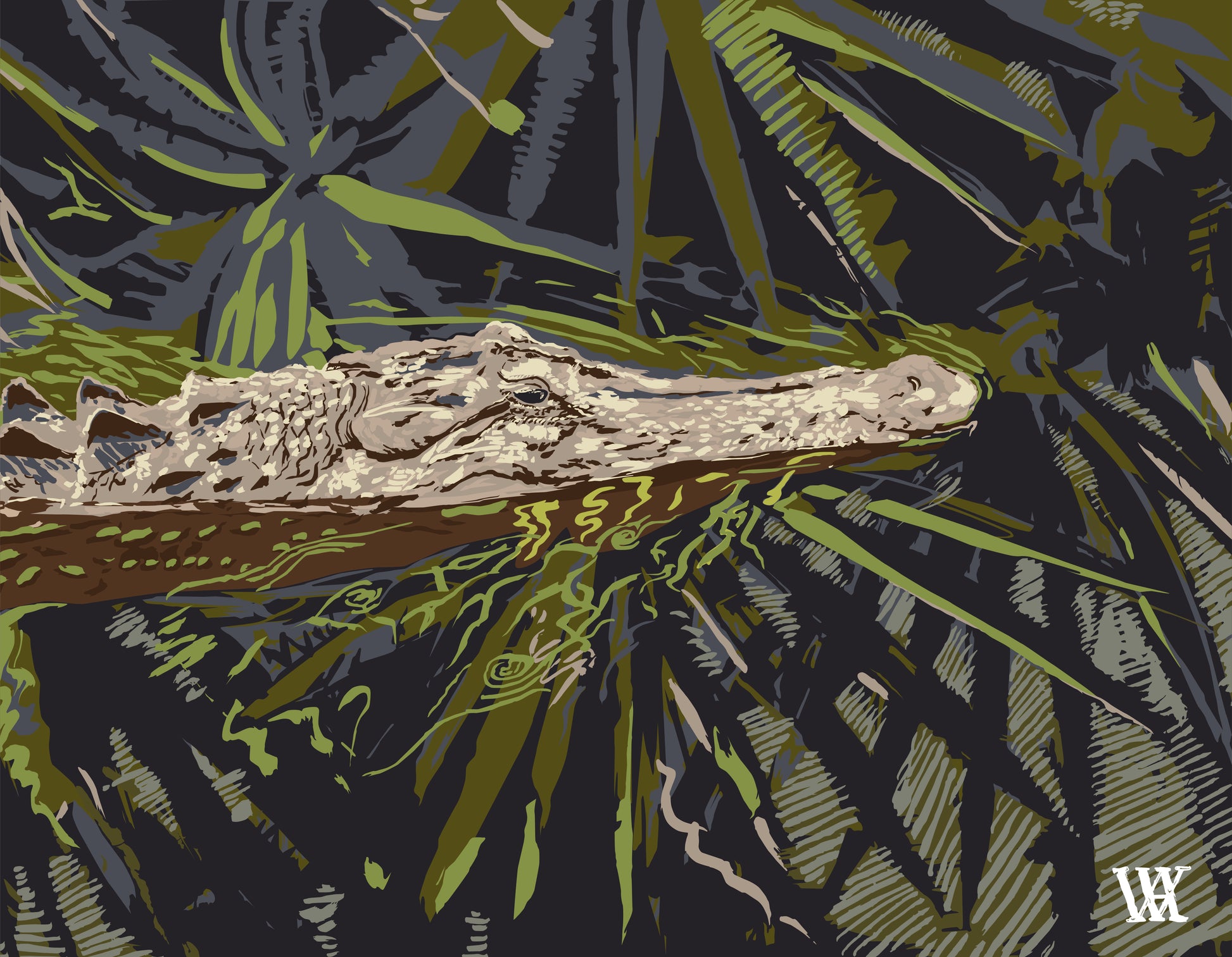 Slate Ocmulgee Alligator | Austin Williams Art | austinwilliamsart.com