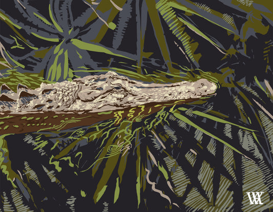 Slate Ocmulgee Alligator | Austin Williams Art | austinwilliamsart.com
